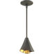 Mobius 1 Light 5 inch Black Mini Pendant Ceiling Light