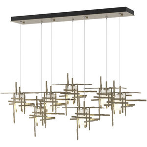 Tura 7 Light 53.6 inch Soft Gold Pendant Ceiling Light, Rectangular