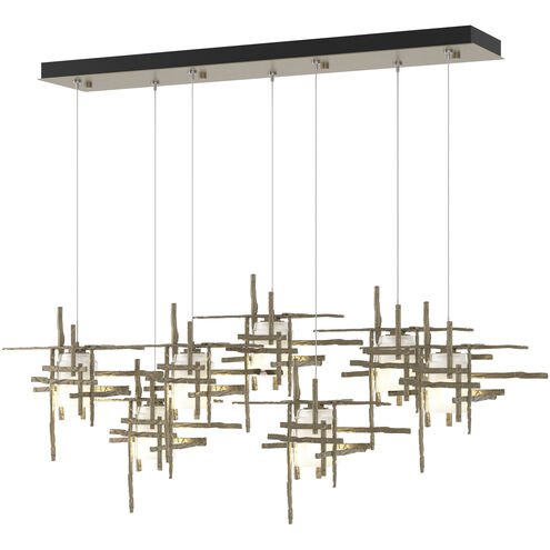 Tura 7 Light 53.6 inch Soft Gold Pendant Ceiling Light, Rectangular