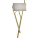 Arbo 2 Light 10 inch Modern Brass ADA Sconce Wall Light in Natural Anna