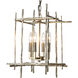 Tura 4 Light 16.9 inch Modern Brass Chandelier Ceiling Light, Small