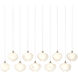 Ume 10 Light 44.7 inch Soft Gold Pendant Ceiling Light in Frosted, Long