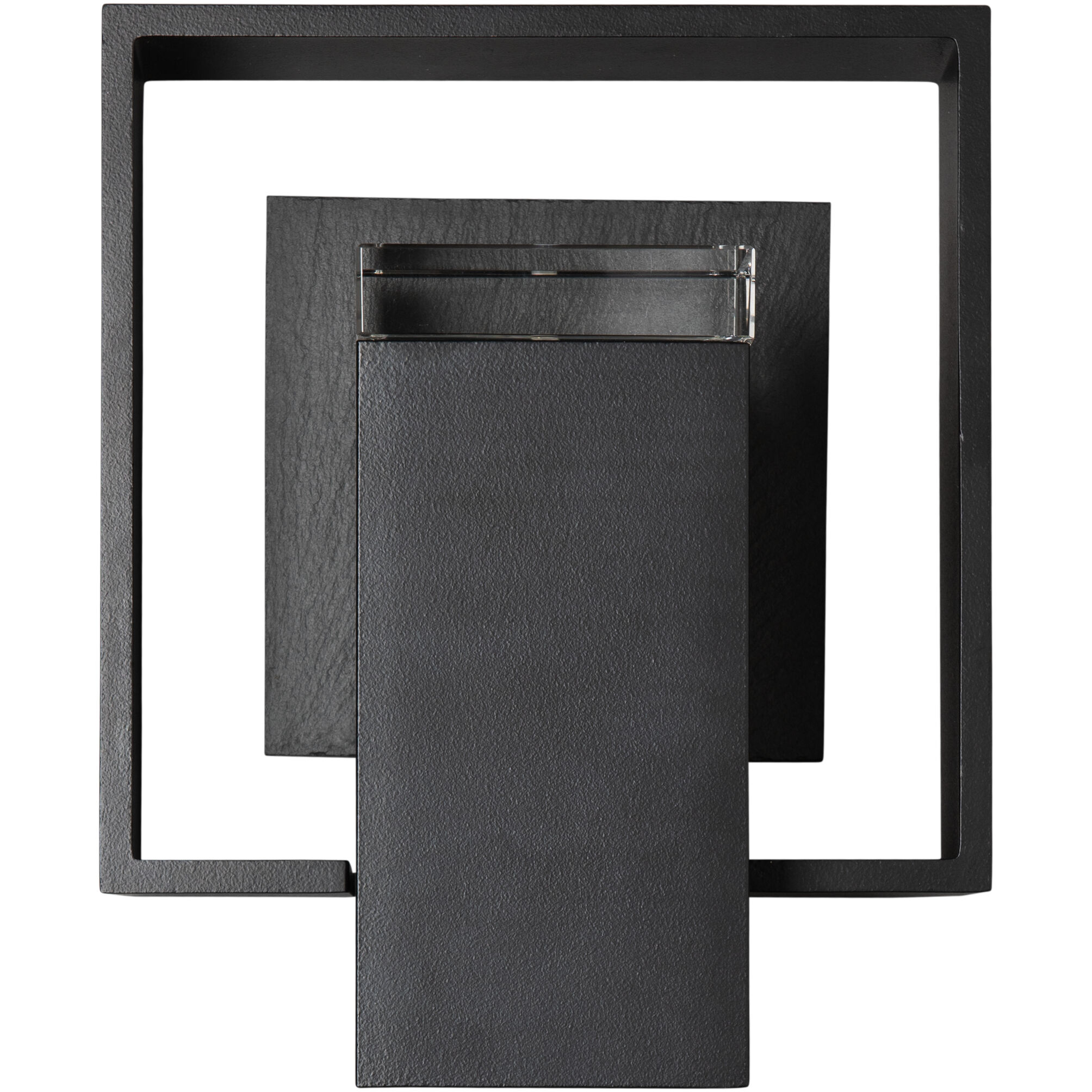 Shadow Box 1 Light 8.5 inch Coastal Black Outdoor Sconce, Small