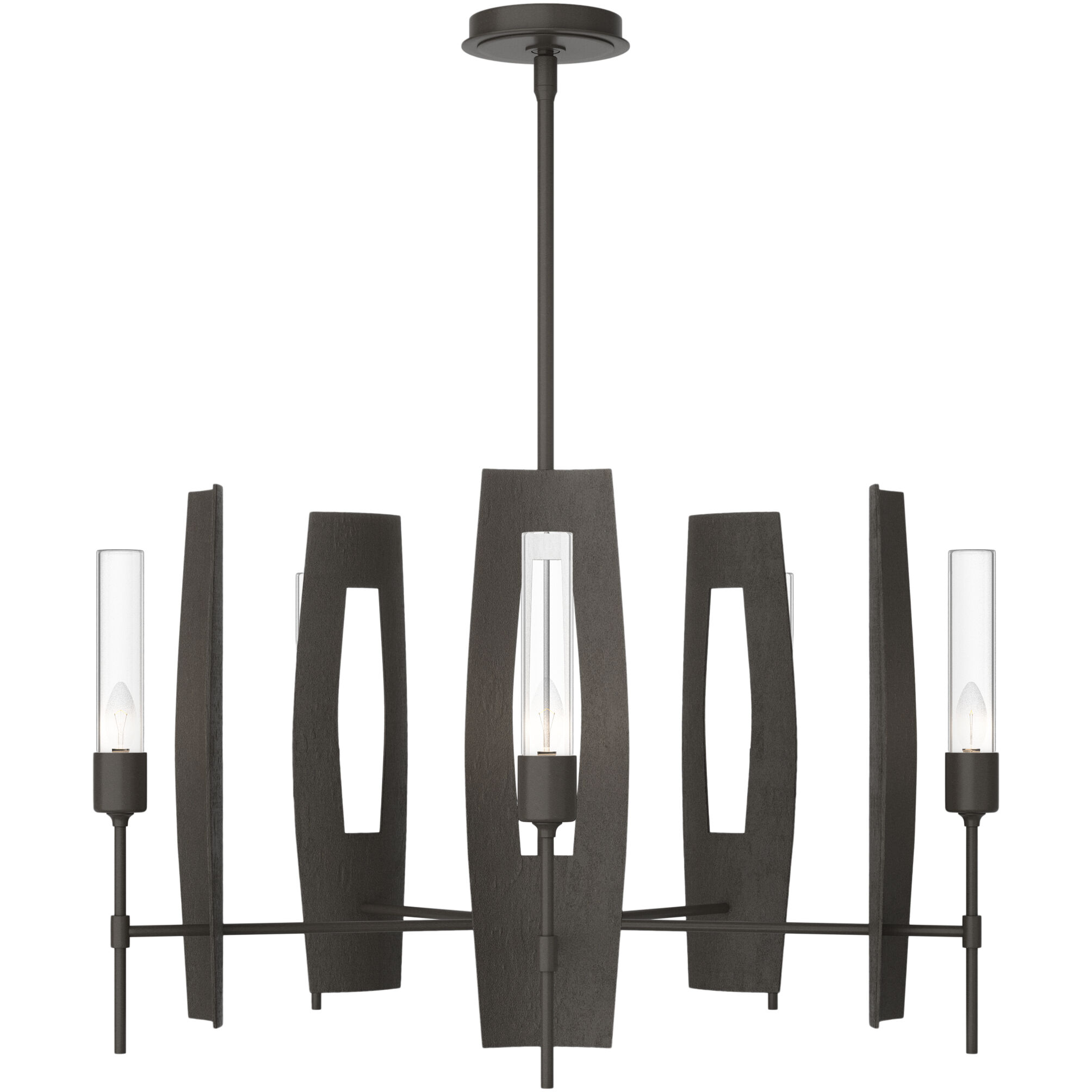 Passage 5 Light 30.3 inch Dark Smoke Circular Pendant Ceiling Light in Clear