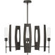 Passage 5 Light 30.3 inch Dark Smoke Circular Pendant Ceiling Light in Clear