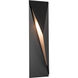 Carbon 1 Light 24.9 inch Coastal Black Outdoor Sconce, Right