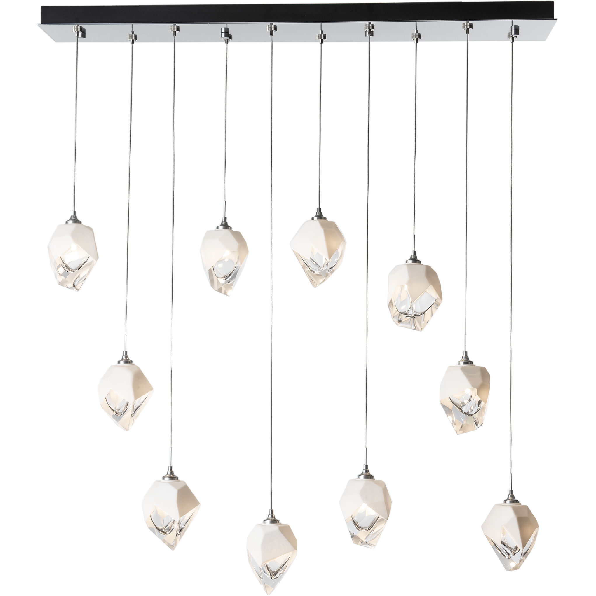 Chrysalis 10 Light 8.5 inch Sterling Pendant Ceiling Light in White Crystal, Small