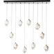 Chrysalis 10 Light 8.5 inch Sterling Pendant Ceiling Light in White Crystal, Small