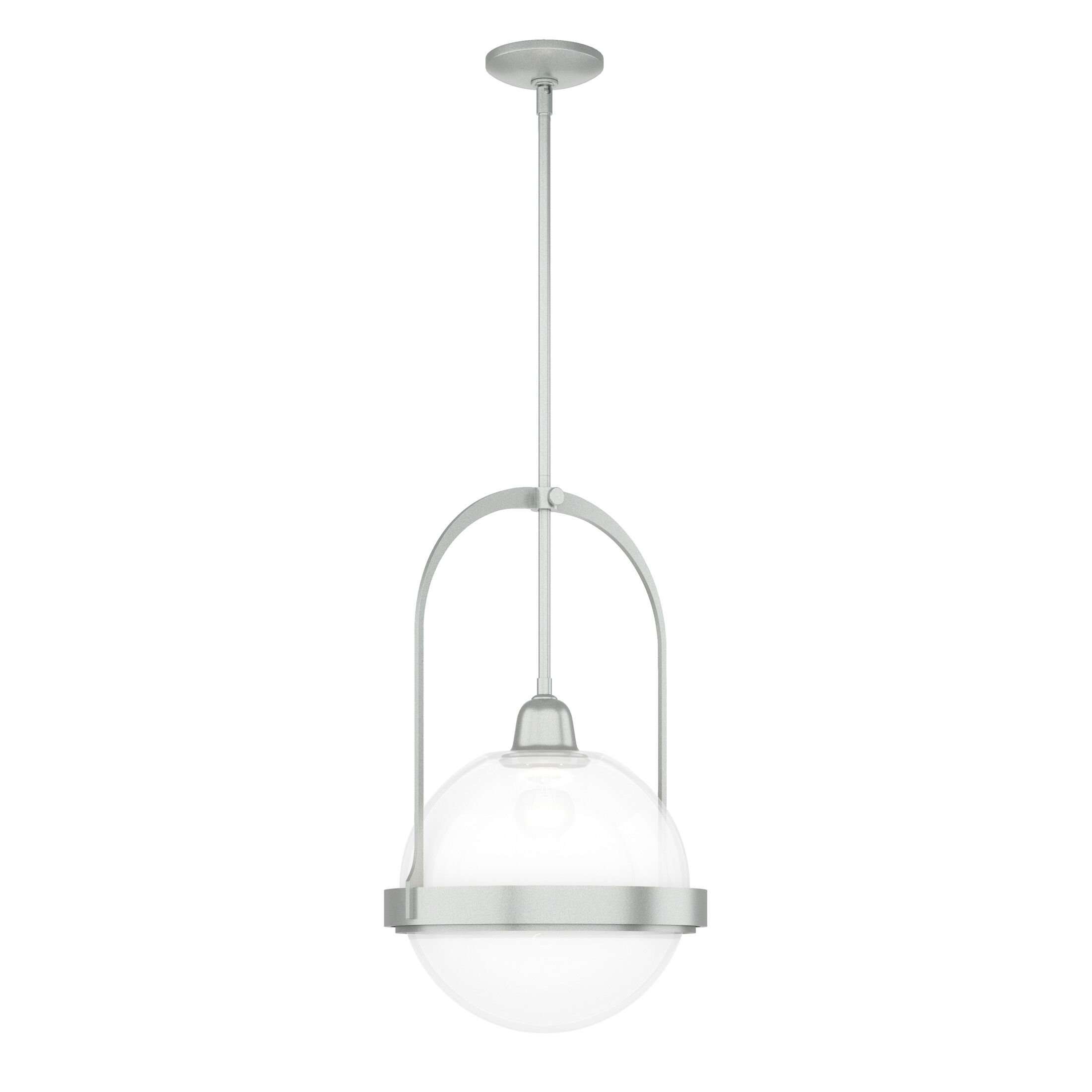 Atlas 1 Light 13.9 inch Vintage Platinum Pendant Ceiling Light in Opaline
