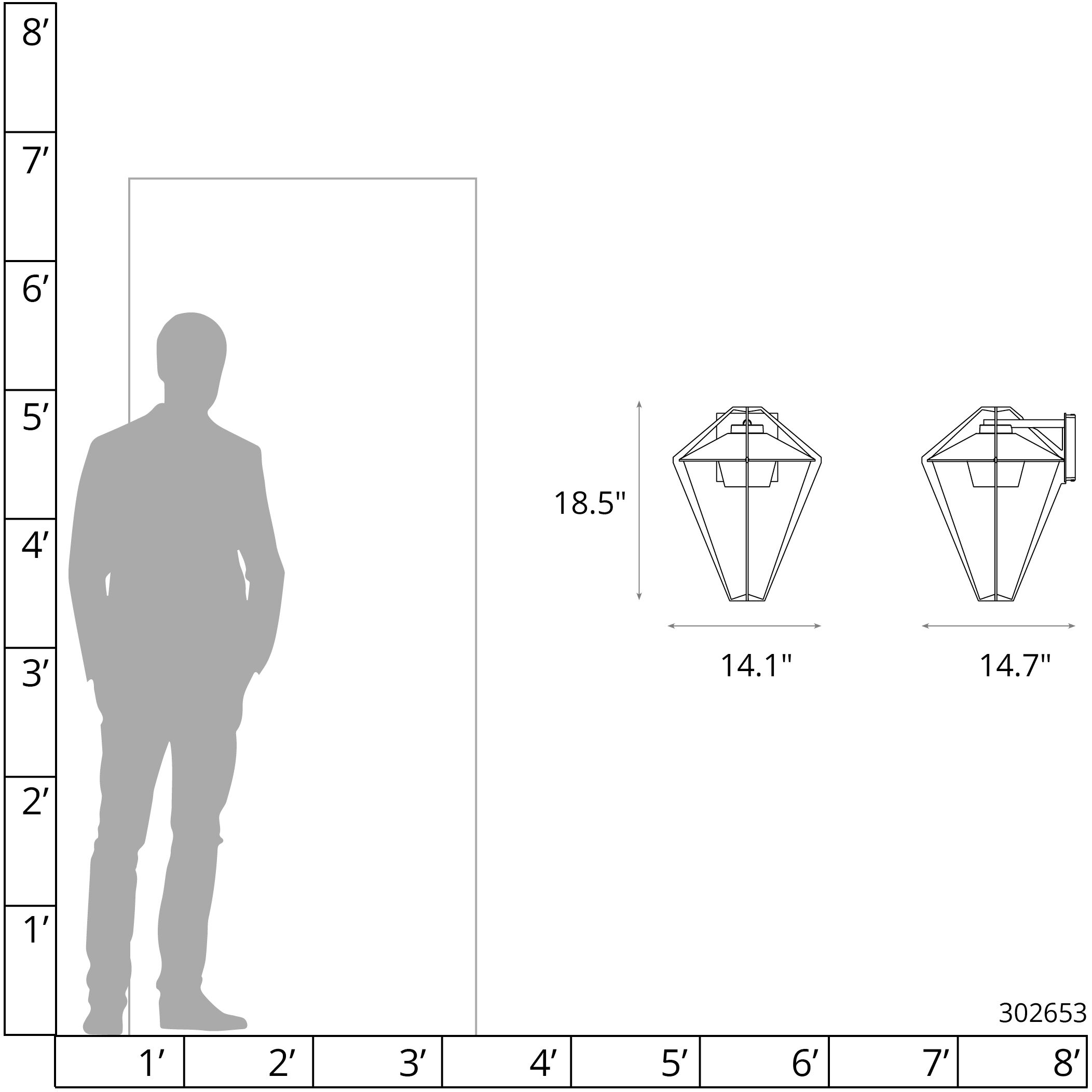 Stellar 1 Light 18.5 inch Coastal Bronze/Coastal Burnished Steel Outdoor Sconce, Small