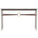 Equus 54 X 14 inch White and Modern Brass Console Table in Leather British Brown