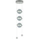 Abacus LED 8.8 inch Vintage Platinum Pendant Ceiling Light in Cool Grey