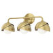 Brooklyn 3 Light 22 inch Modern Brass and Modern Brass Bath Sconce Wall Light