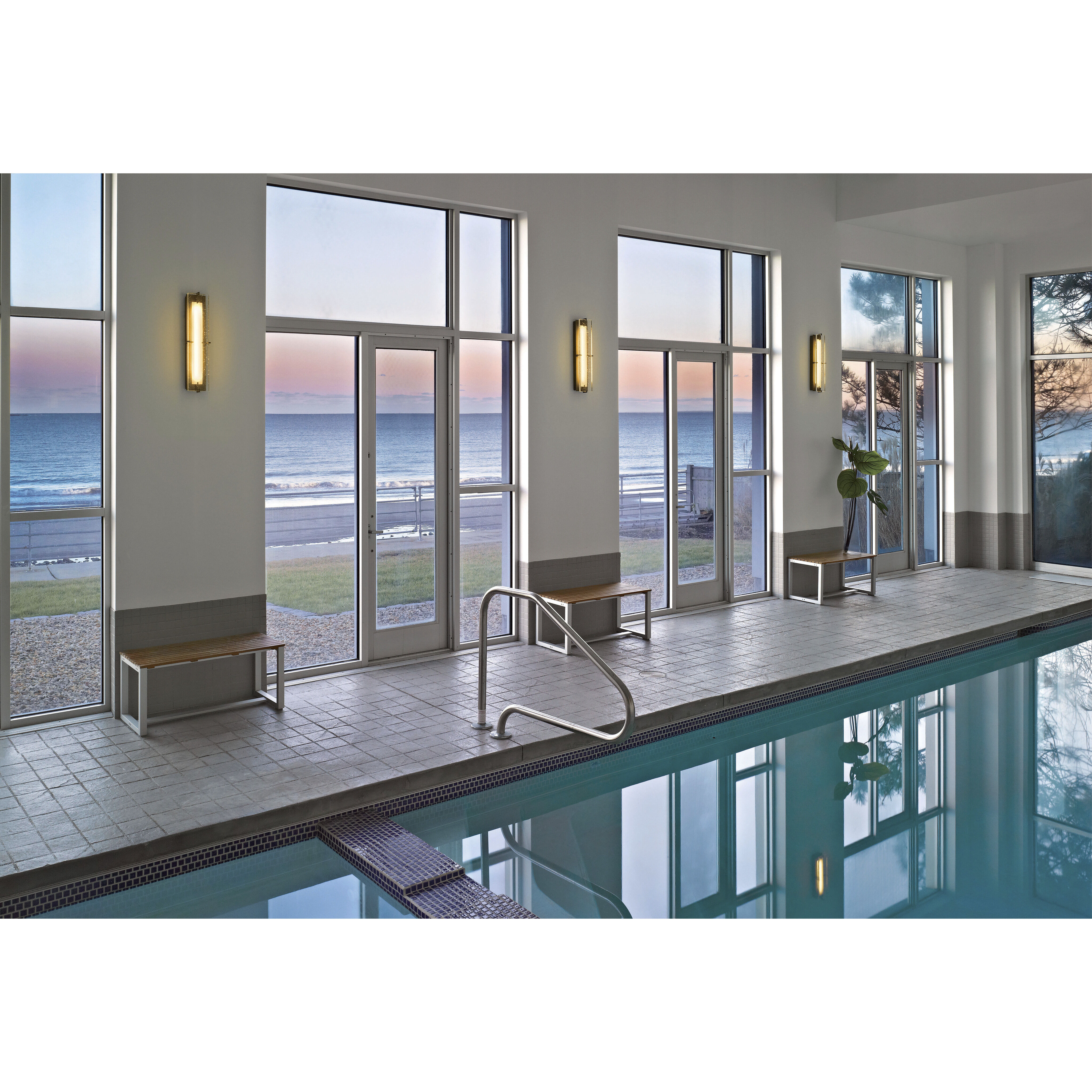 Ethos LED 5.8 inch Vintage Platinum ADA Sconce Wall Light, Large