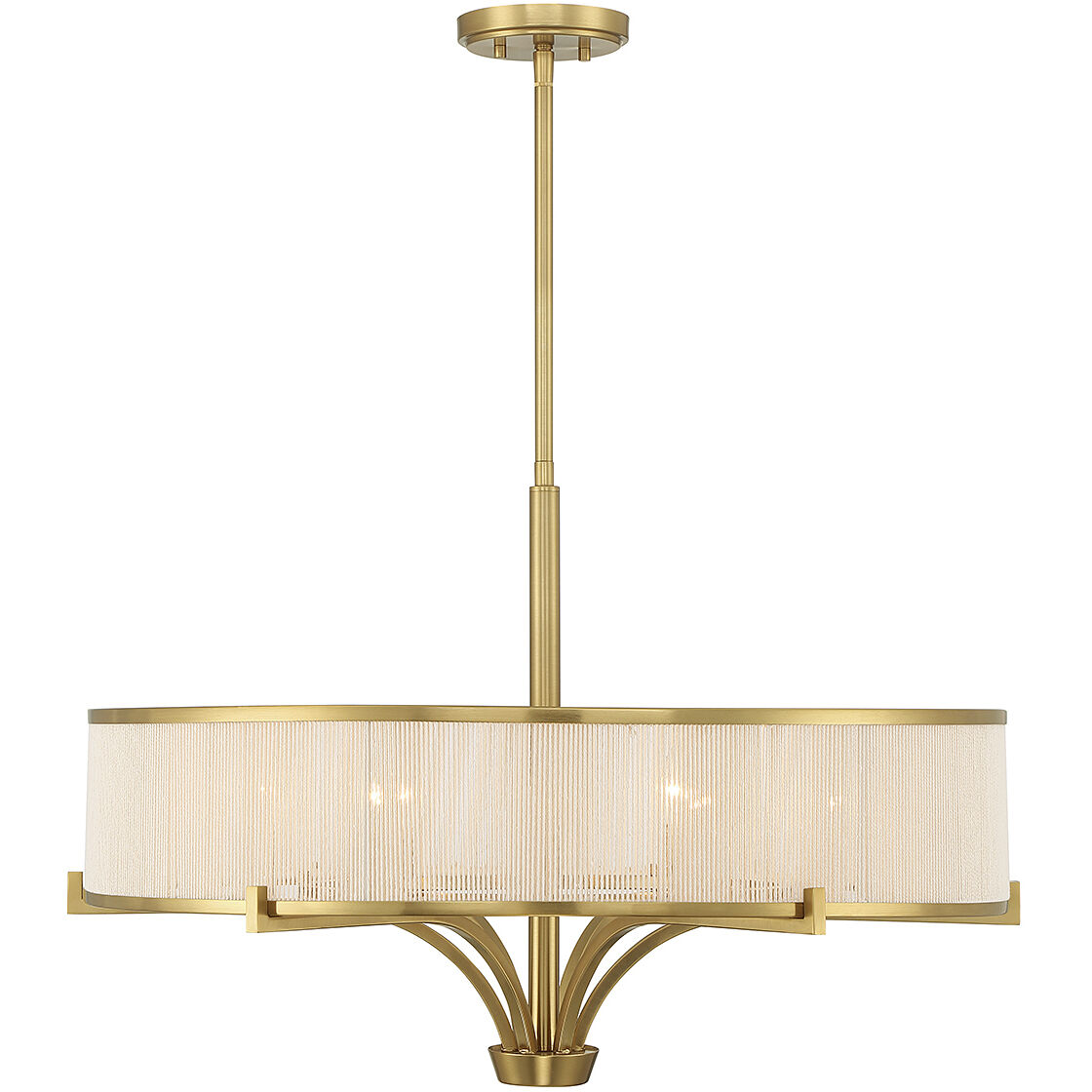 Wynwood 6 Light 30 inch Warm Brass Chandelier Ceiling Light
