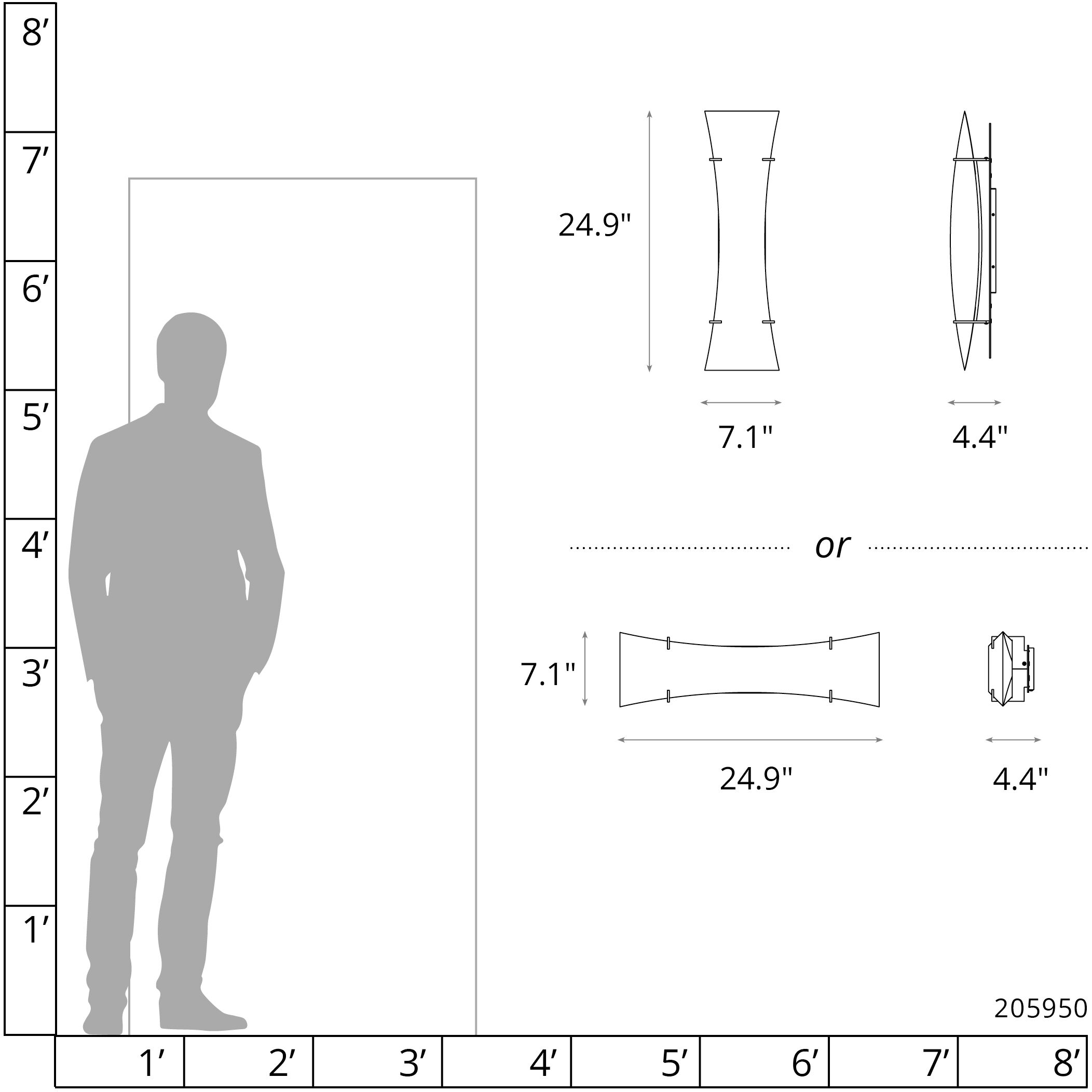 Bento LED 7.1 inch Soft Gold Sconce Wall Light