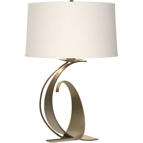 Fullered Impressions 29 inch 150 watt Soft Gold Table Lamp Portable Light in Natural Anna, Large