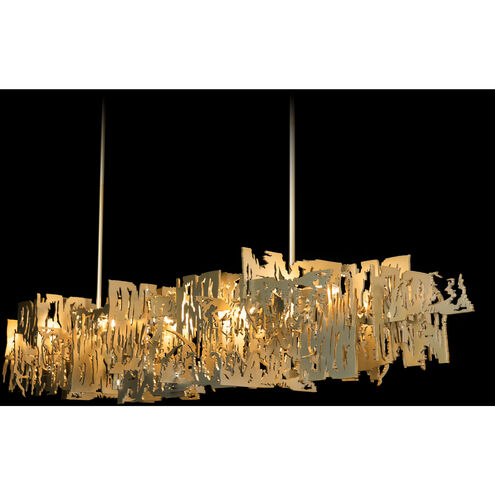 Brutus 6 Light 63 inch Modern Brass Pendant Ceiling Light, Large