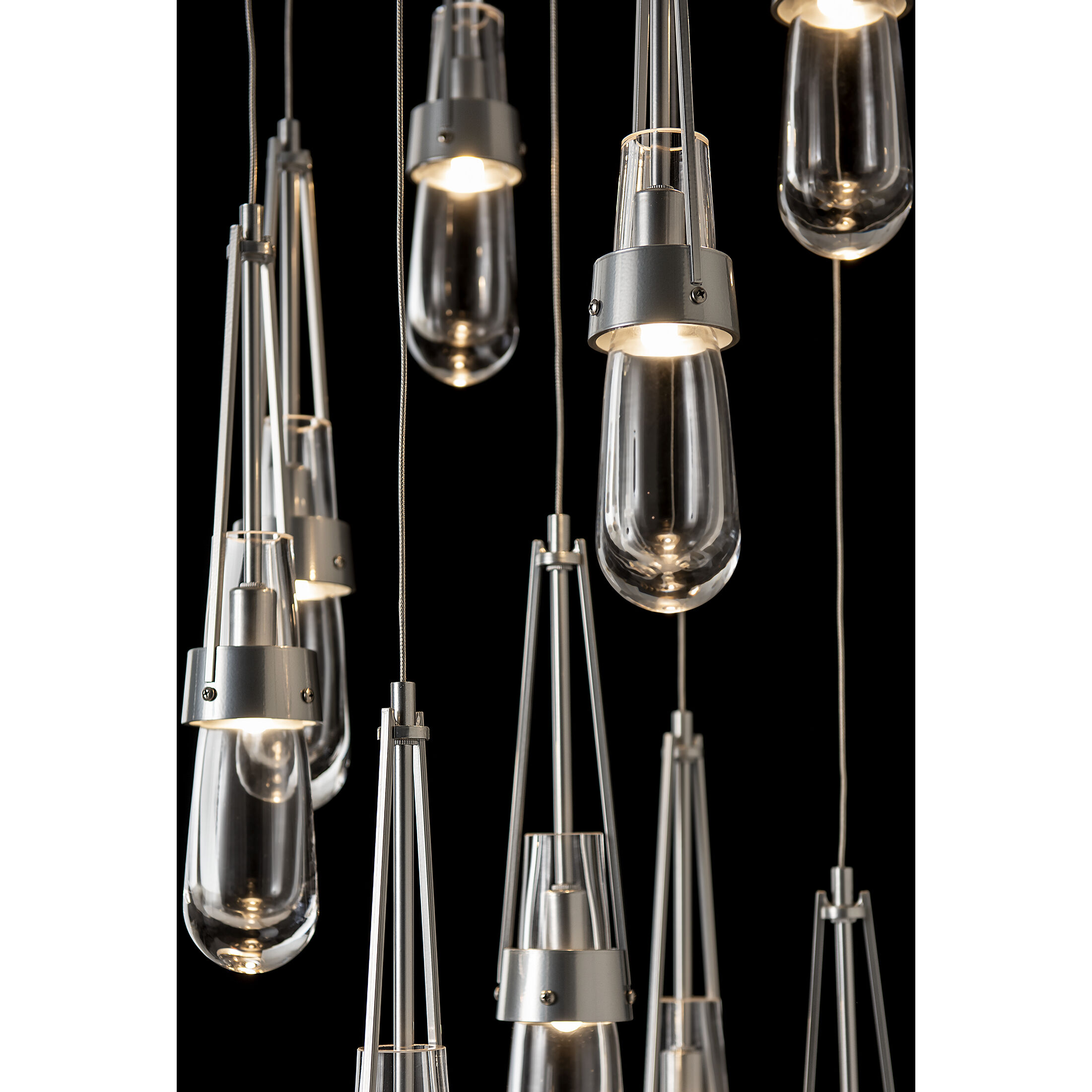 Link 9 Light 20.5 inch Sterling Pendant Ceiling Light, Round