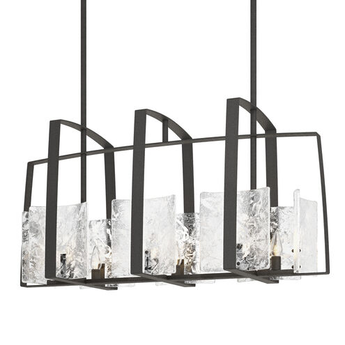 Arc 8 Light 43 inch Natural Iron Linear Pendant Ceiling Light