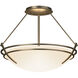 Presidio Tryne 2 Light 16.4 inch Soft Gold Semi-Flush Ceiling Light in Opal