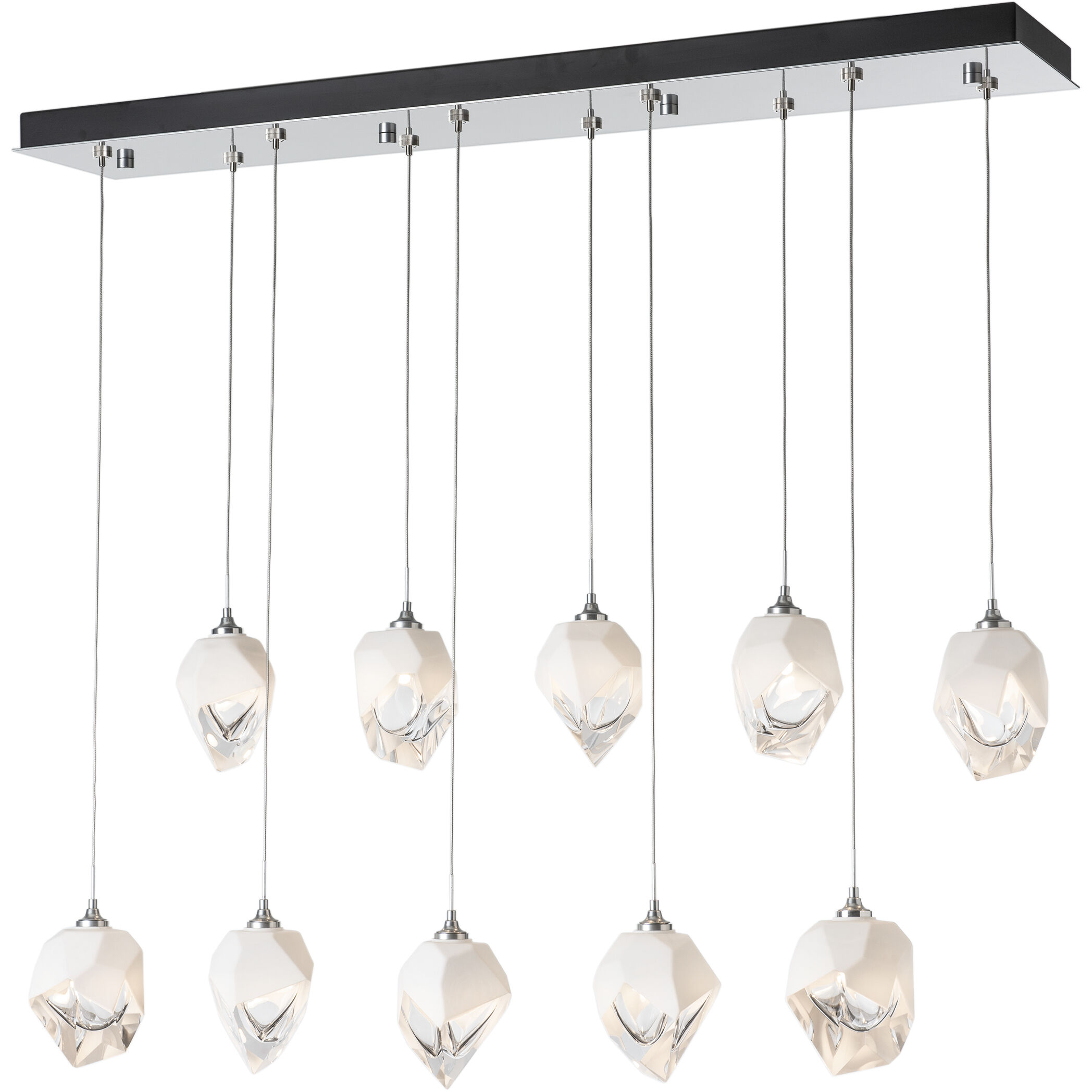 Chrysalis 10 Light 8.5 inch Sterling Pendant Ceiling Light in White Crystal, Small
