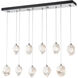 Chrysalis 10 Light 8.5 inch Sterling Pendant Ceiling Light in White Crystal, Small