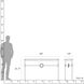 Equus 54 X 14 inch Modern Brass and Modern Brass Console Table in Leather Black