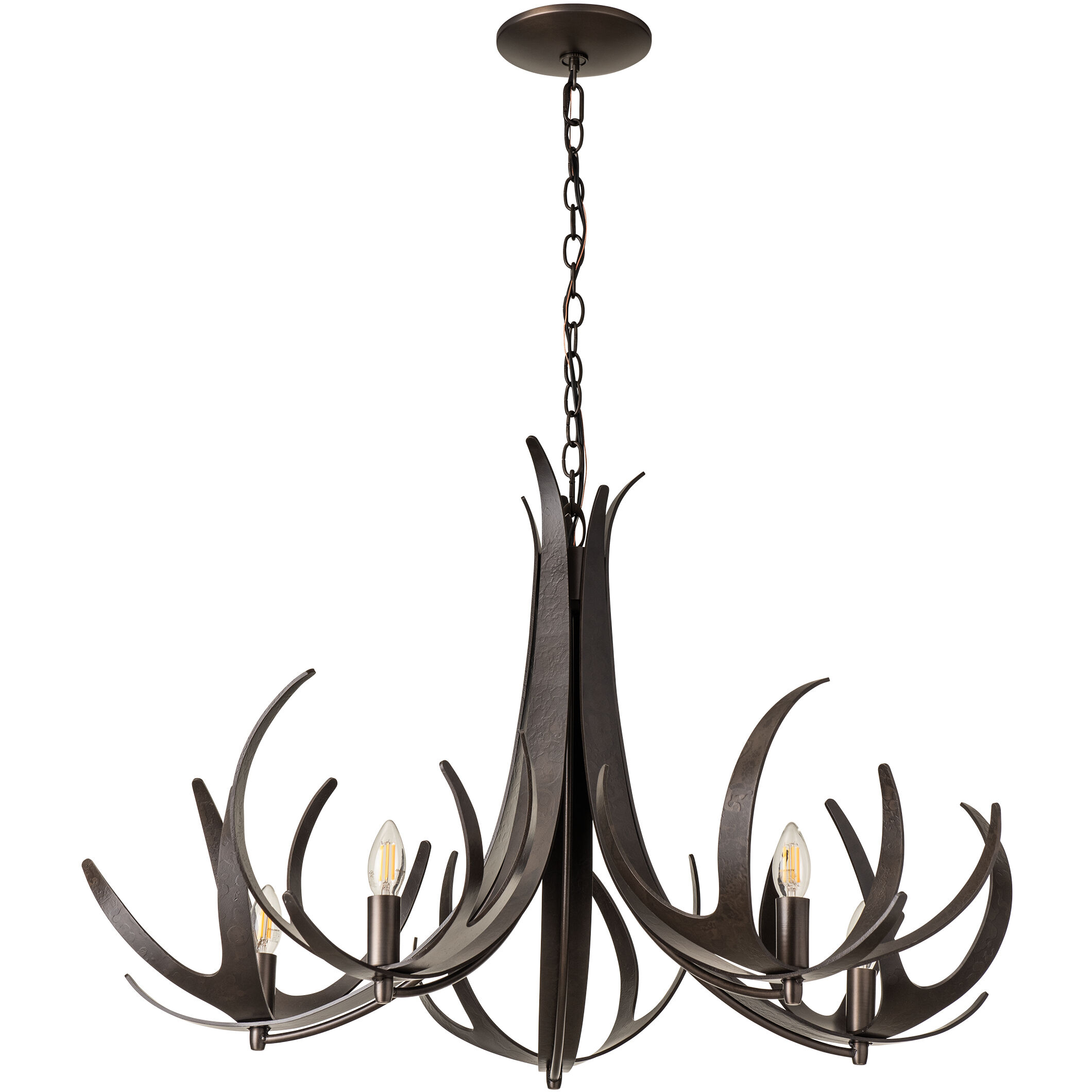 Caribou 5 Light 40.6 inch Dark Smoke Chandelier Ceiling Light