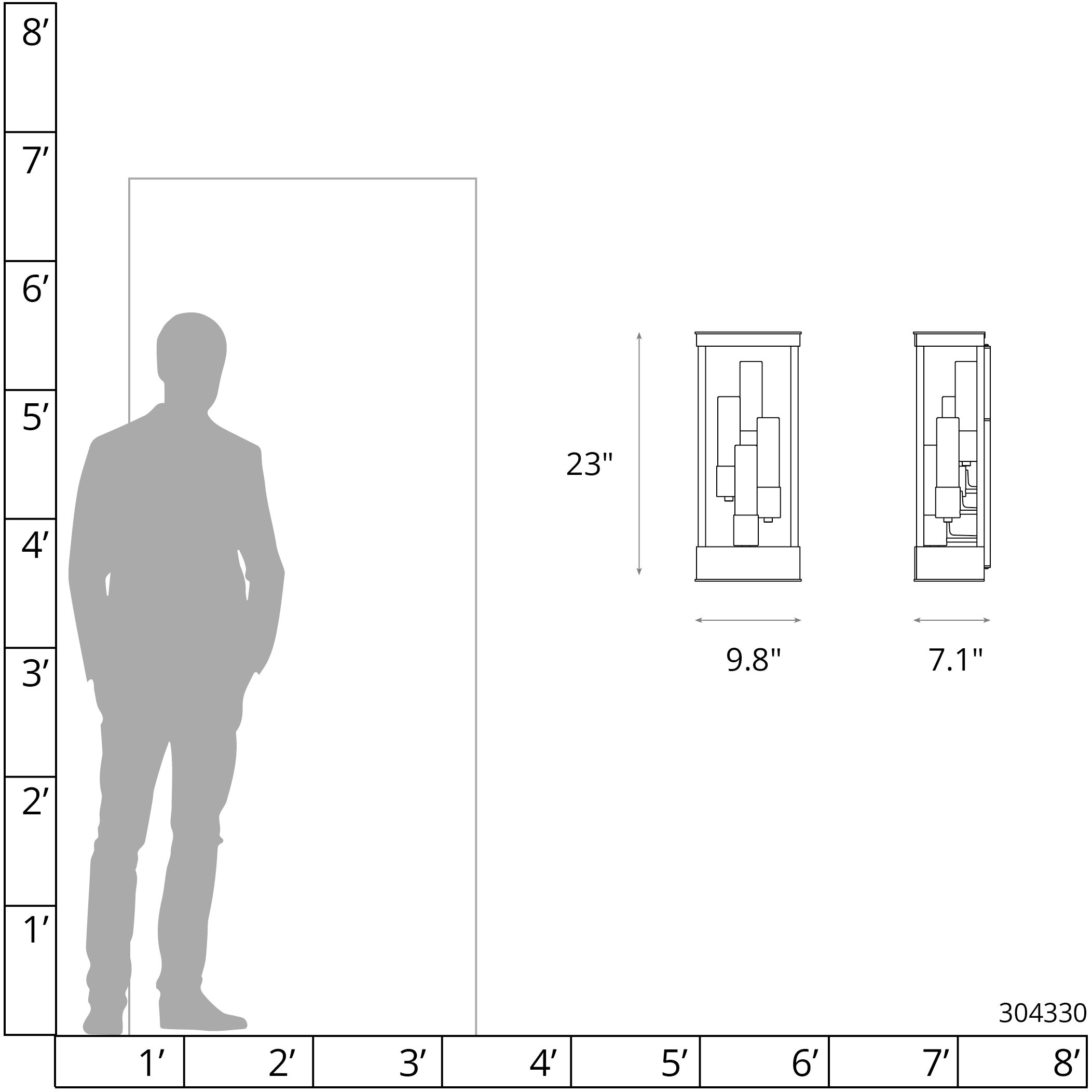 Portico 4 Light 23 inch Coastal Black Outdoor Sconce in Opal, Large