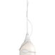 Twining Leaf 1 Light 5.91 inch White Mini Pendant Ceiling Light