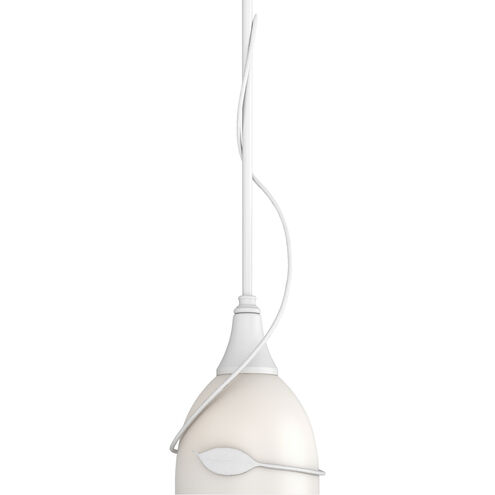 Twining Leaf 1 Light 5.91 inch White Mini Pendant Ceiling Light