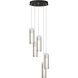 Exos Glass 5 Light 13.5 inch Oil Rubbed Bronze Pendant Ceiling Light in Opal, Standard
