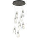 Luma 9 Light 20.5 inch Natural Iron Pendant Ceiling Light, Standard