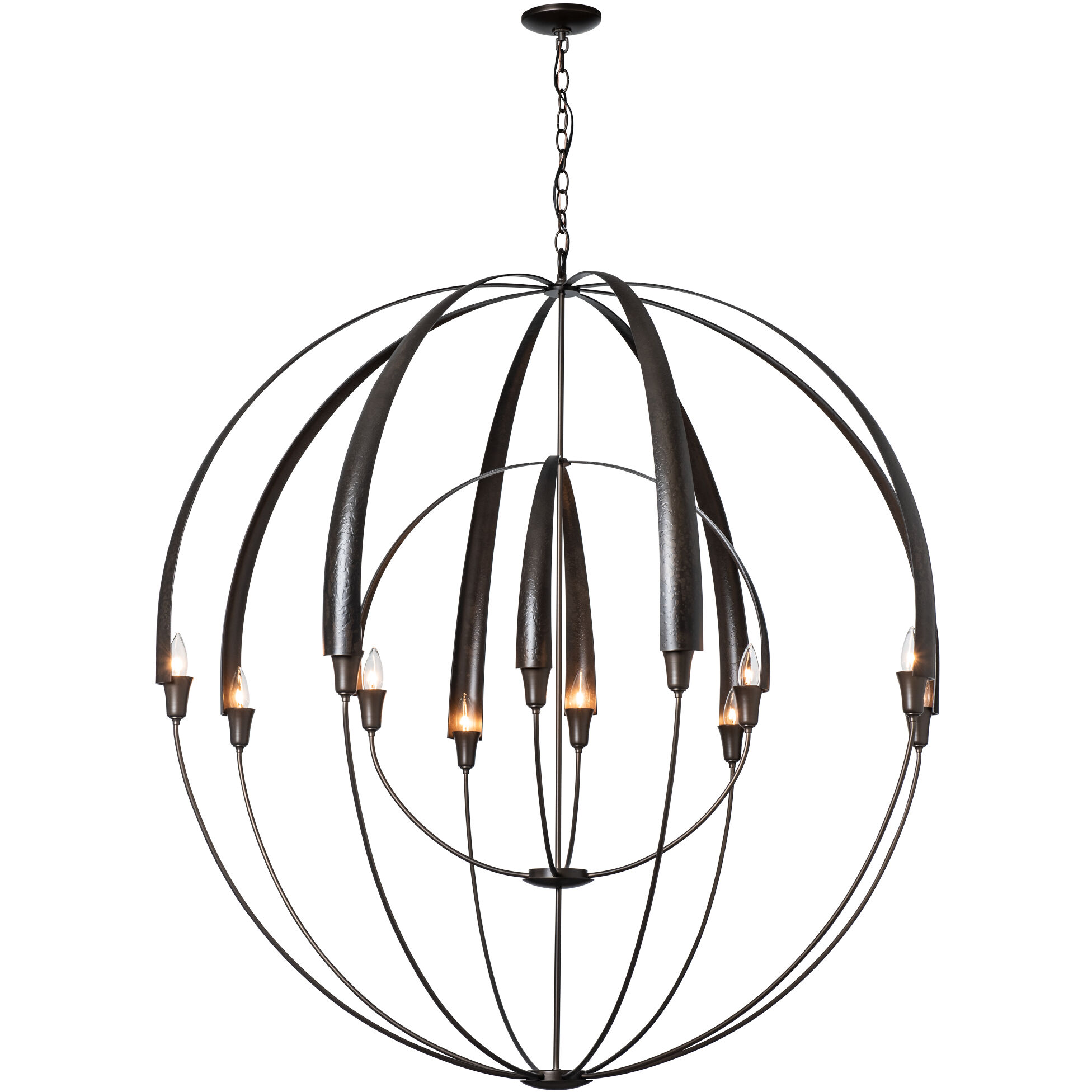Double Cirque 12 Light 48.3 inch Dark Smoke Large Scale Chandelier Ceiling Light, Large Scale