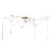 Art & Alchemy SNAPS LED 86.5 inch White Pendant Ceiling Light in Chestnut Leather with Alabaster, Large