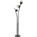 Chrysalis 74.4 inch 5 watt Dark Smoke Floor Lamp Portable Light in Black Crystal