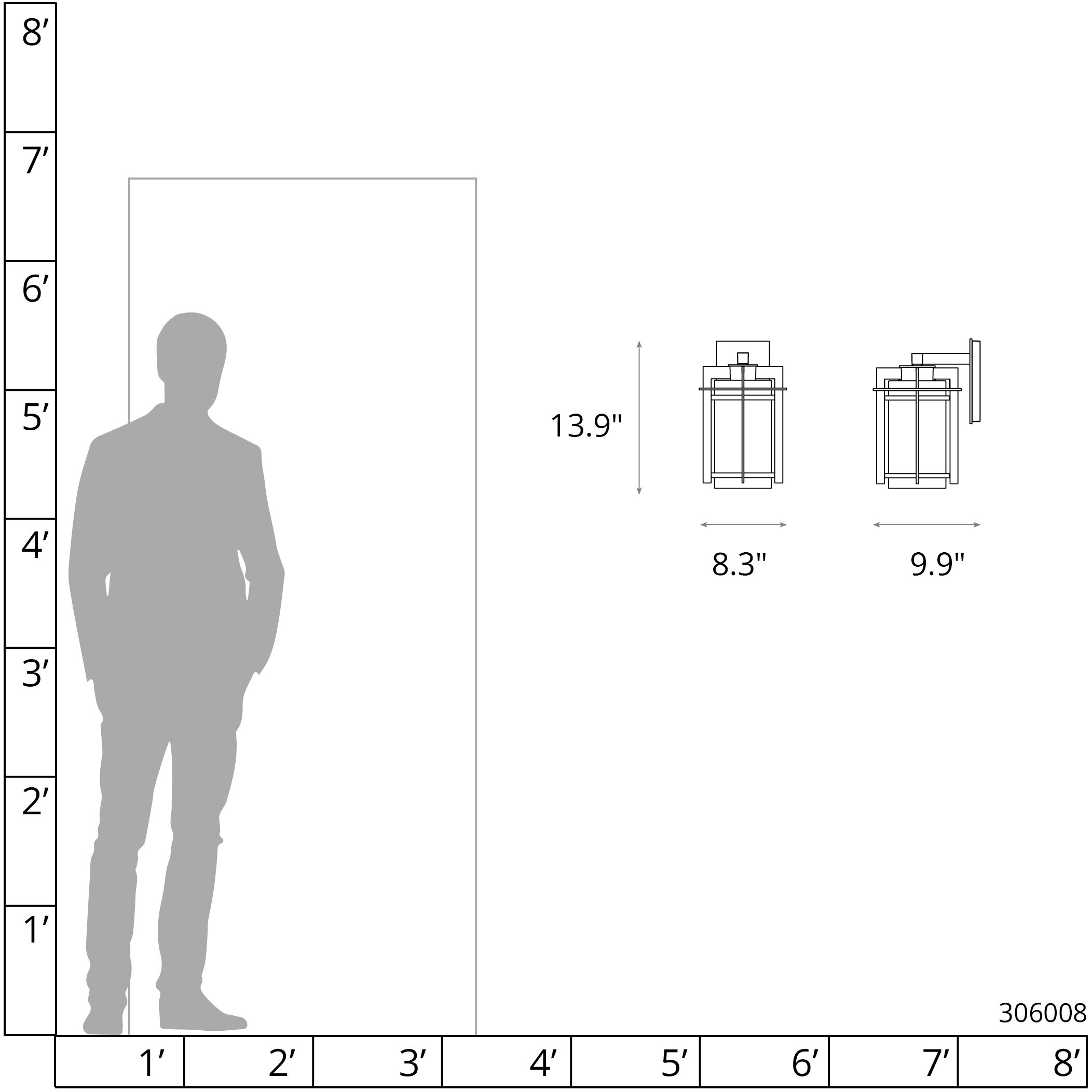 Tourou 1 Light 13.9 inch Coastal Black Outdoor Sconce, Large