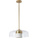 Sora 1 Light 17.5 inch Modern Brass Pendant Ceiling Light