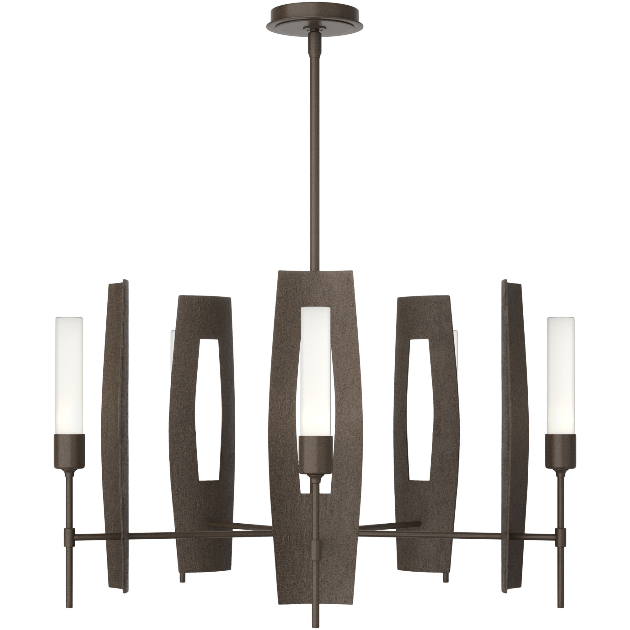 Passage 5 Light 30.3 inch Bronze Circular Pendant Ceiling Light in Frosted