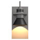 Erlenmeyer 1 Light 11.3 inch Coastal Burnished Steel and Coastal Black Outdoor Sconce in Coastal Burnished Steel/Coastal Black