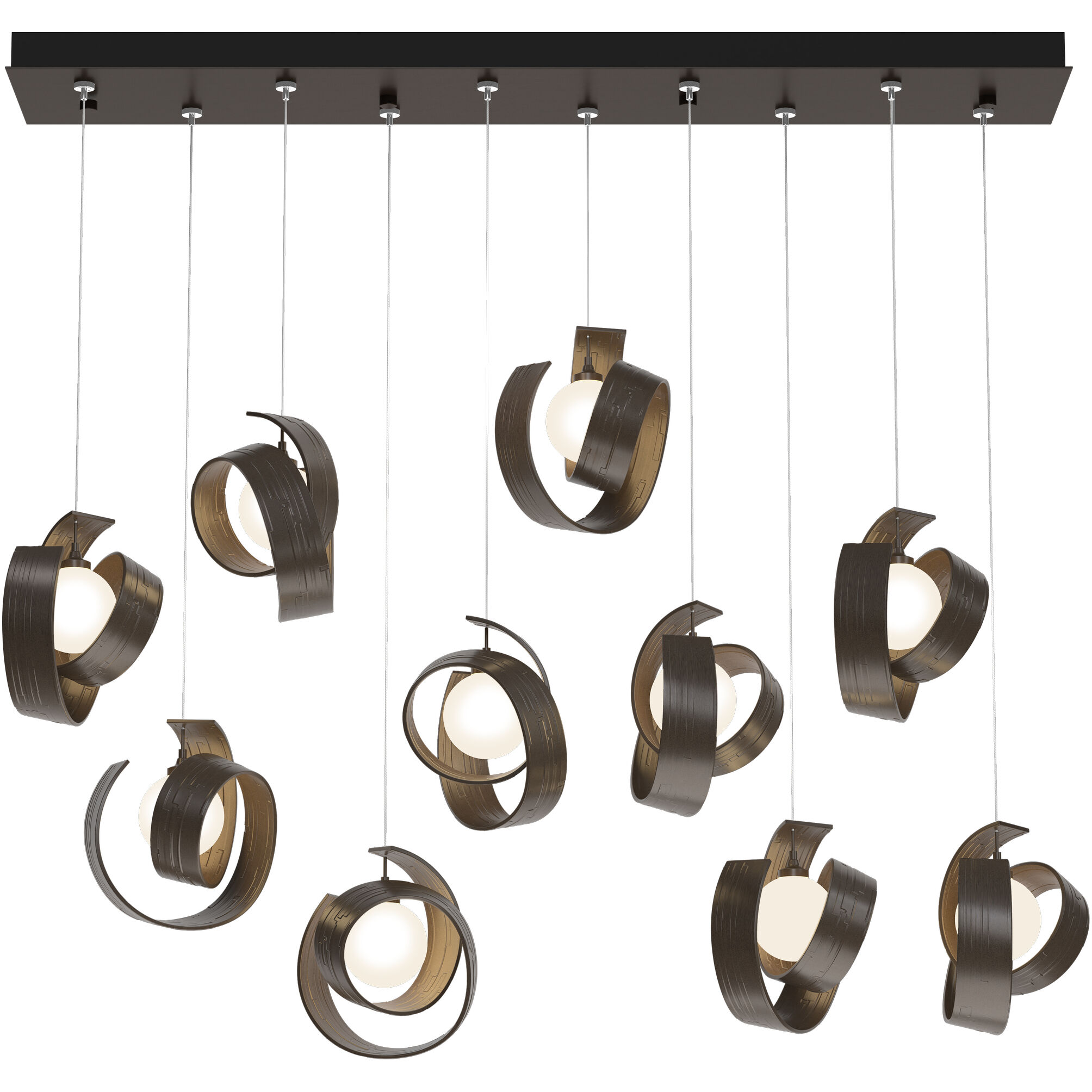 Riza 10 Light 12.2 inch Bronze Pendant Ceiling Light