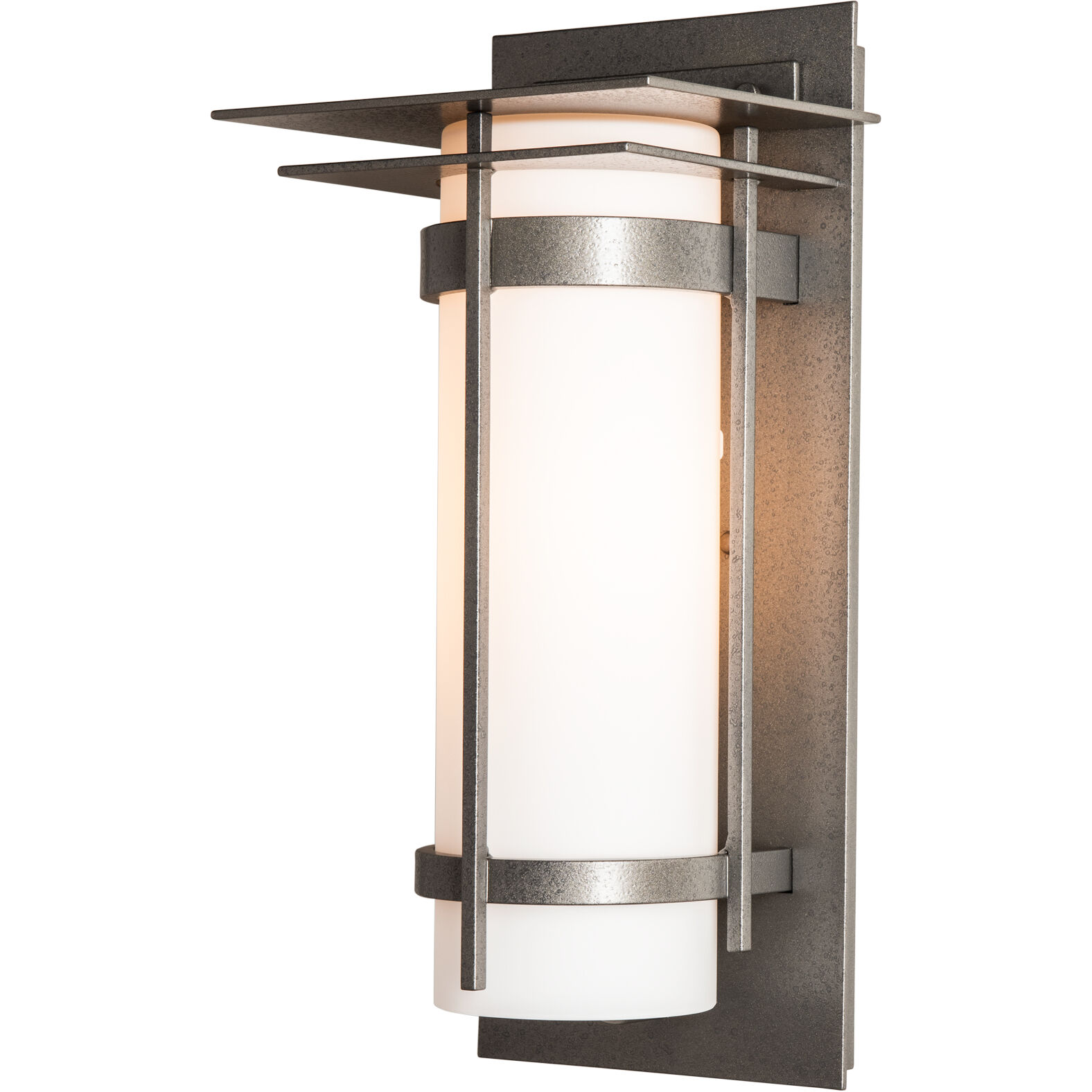 Banded 1 Light 16.2 inch Coastal Natural Iron Outdoor Sconce, with Top Plate
