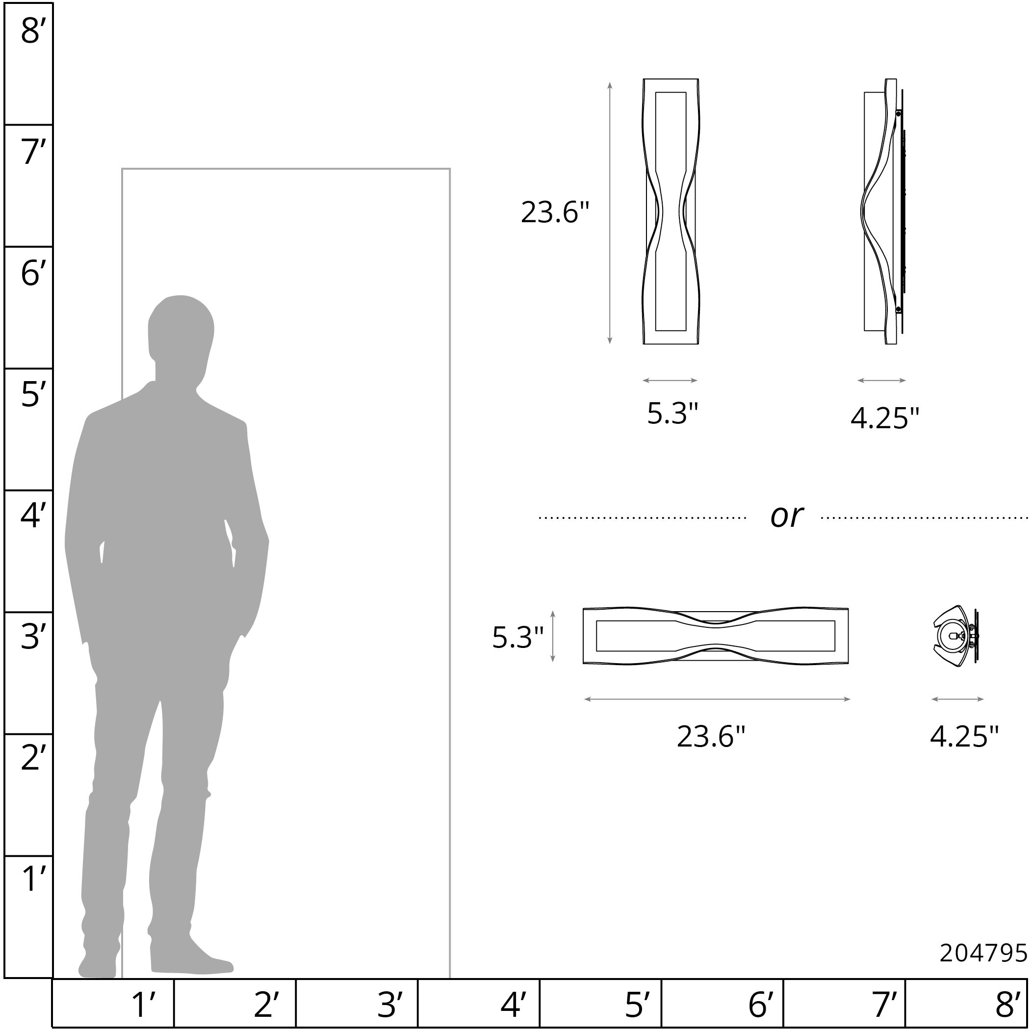 Dune 4 Light 5.3 inch Bronze Sconce Wall Light, Large