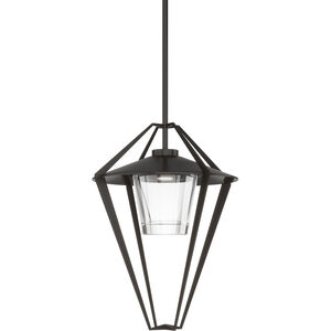 Stellar 1 Light 18.2 inch Coastal White Outdoor Pendant/Semi-Flush in Clear, Large