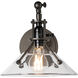Henry 21 inch 60.00 watt Oil Rubbed Bronze Swing Arm Wall Sconce Wall Light in Clear