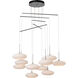 Clouds 10 Light 41.7 inch Dark Smoke Mobile Pendant Ceiling Light
