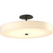 Disq LED 23 inch Natural Iron Semi-Flush Ceiling Light, Large