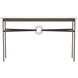 Equus 54 X 14 inch White and Black Console Table in Leather Black