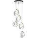 Riza 5 Light 19.1 inch White Pendant Ceiling Light, Standard